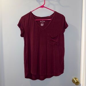 American Eagle Outfitters Red Short Sleeve Relaxed soft and sexy
